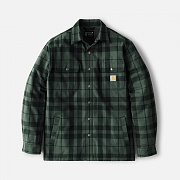 (107017) 플란넬 셰르파 양털안감 셔츠 자켓 FORESTRY GREEN (GI5)